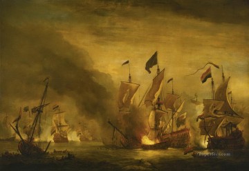 デ・ヴェルデ ソルバイ海戦の海戦 Oil Paintings